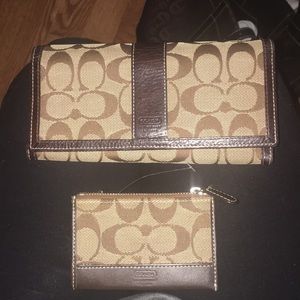 Authentic Coach Wallet and key/coin holder